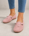 Mila | Women's Moccasin Loafer Flats – Whipstitch Trim, Slip On